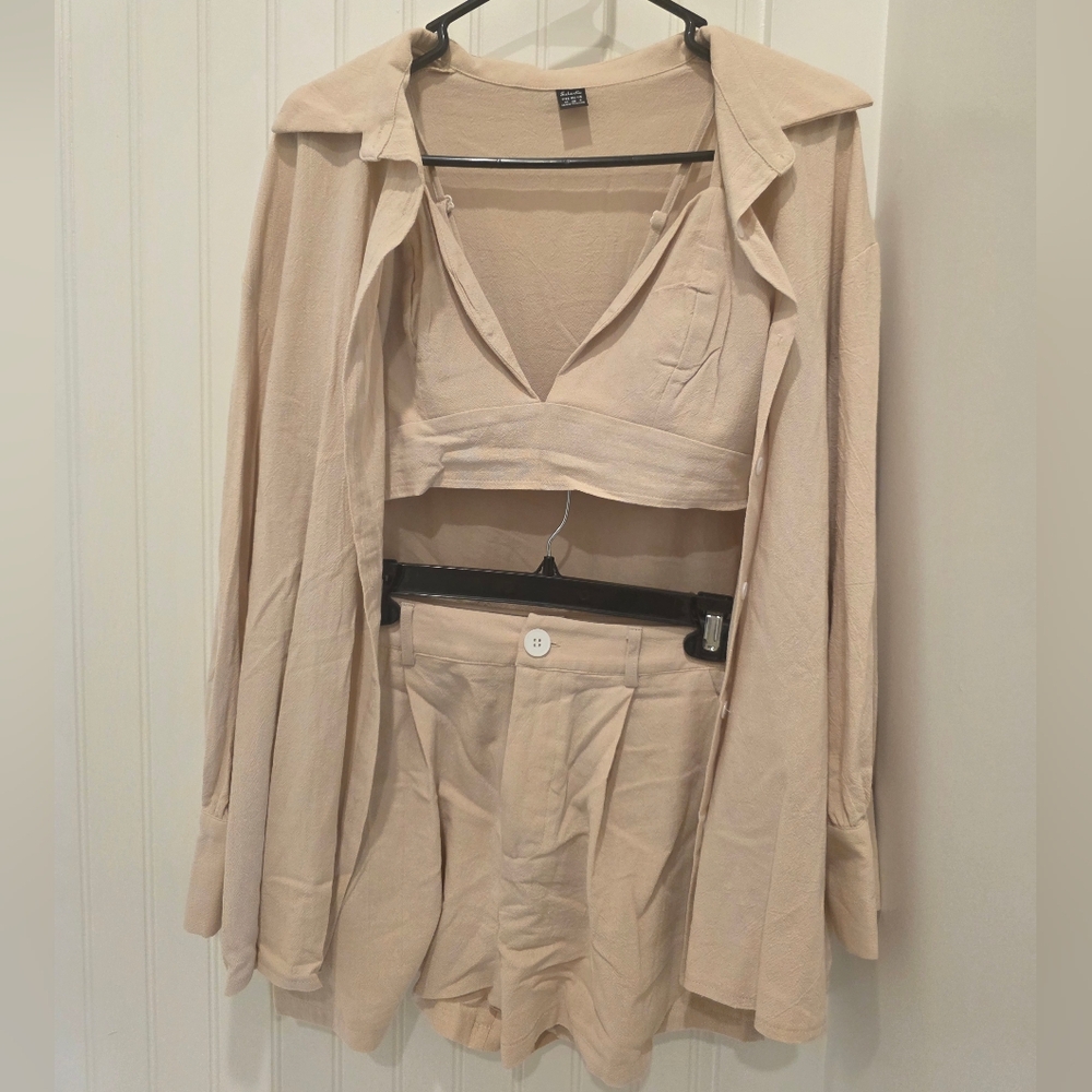 Elegant Cream Short Set
